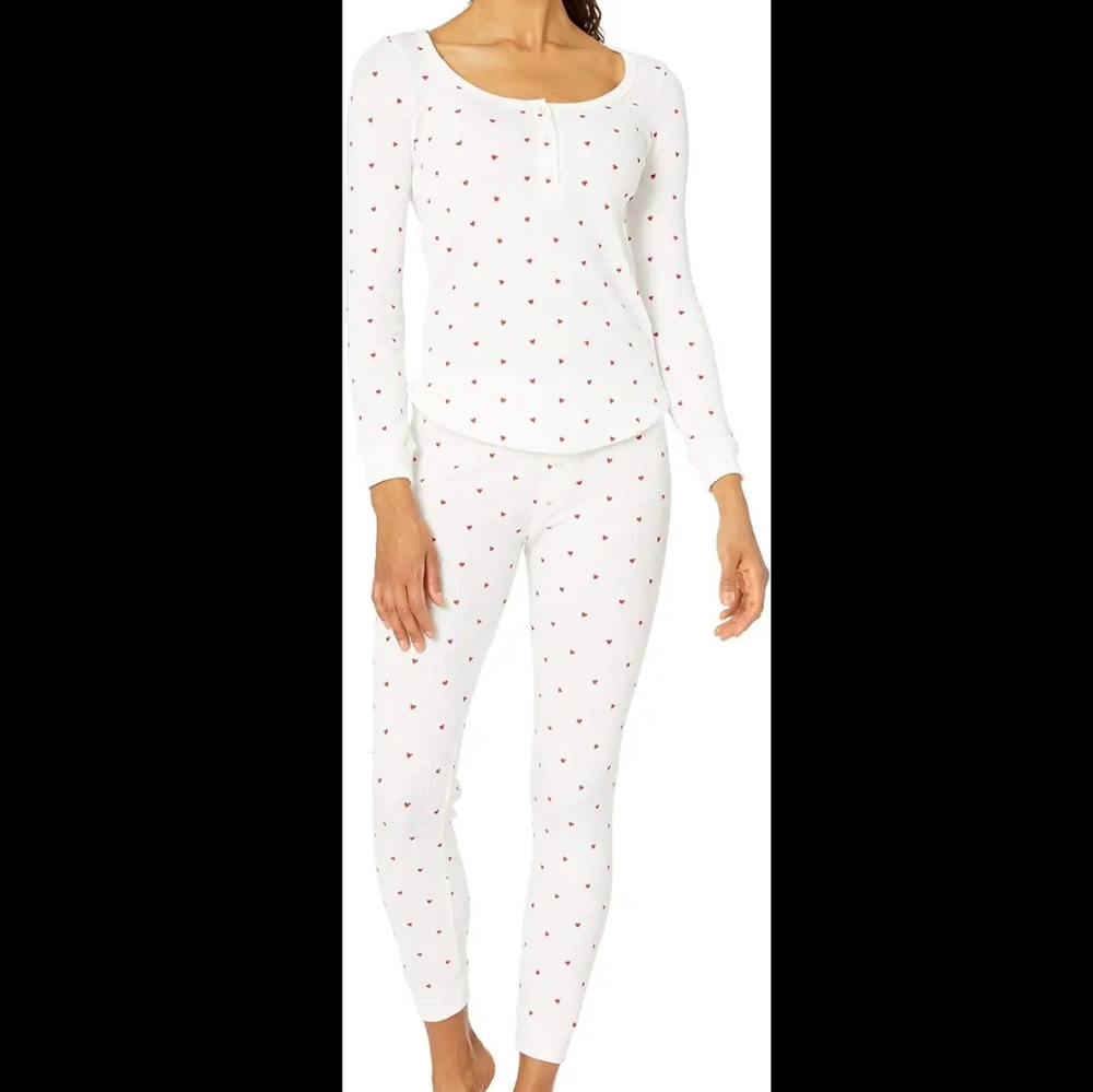 PLUSH Thermal Heart PJ & Scrunchie Set Size S